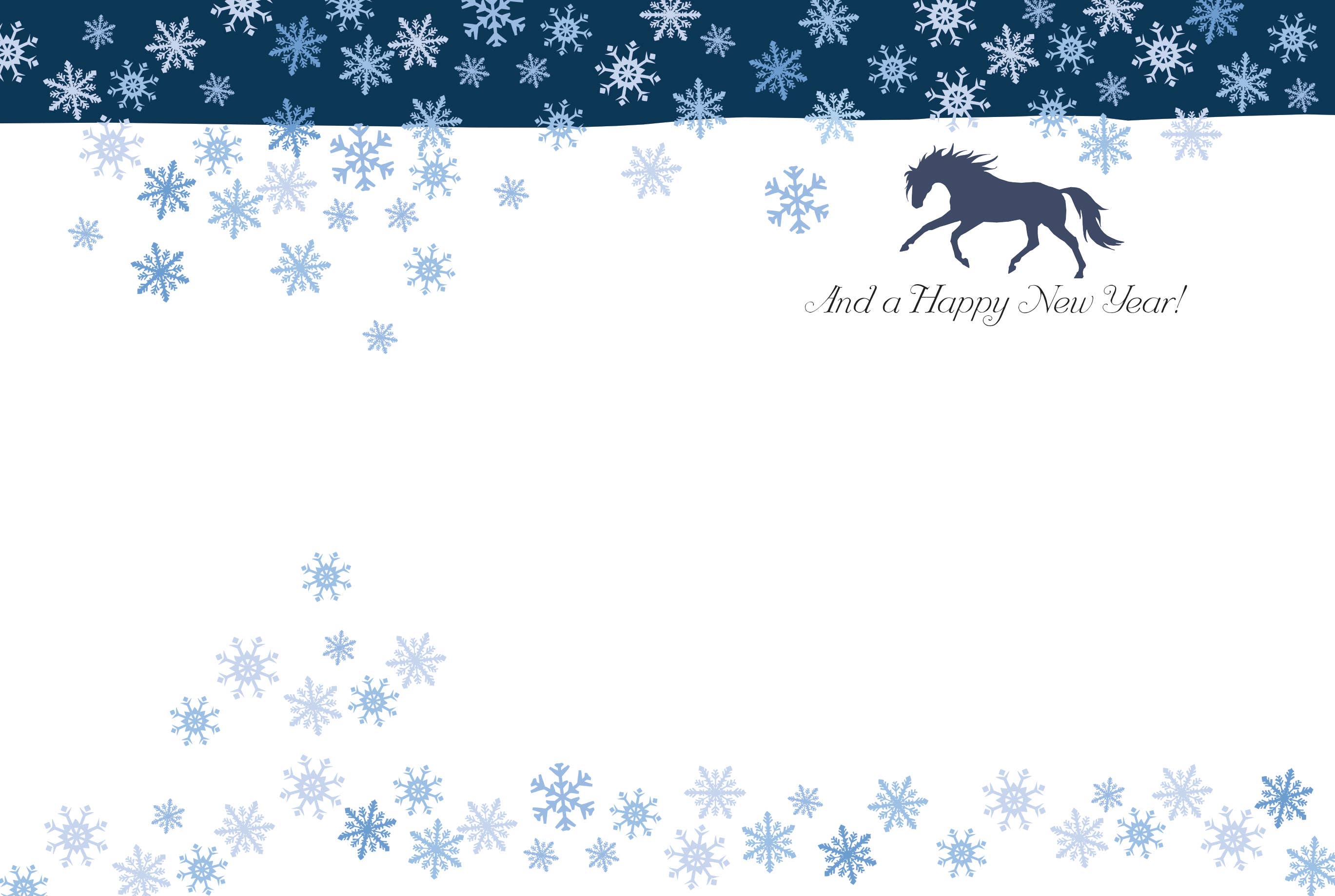 Horse Hollow Press / Pretty Funny Snarky Cards/Stickers - Wholesale Christmas Card - Horse Christmas Card / Horse & Snow / Holiday Greeting Card
5