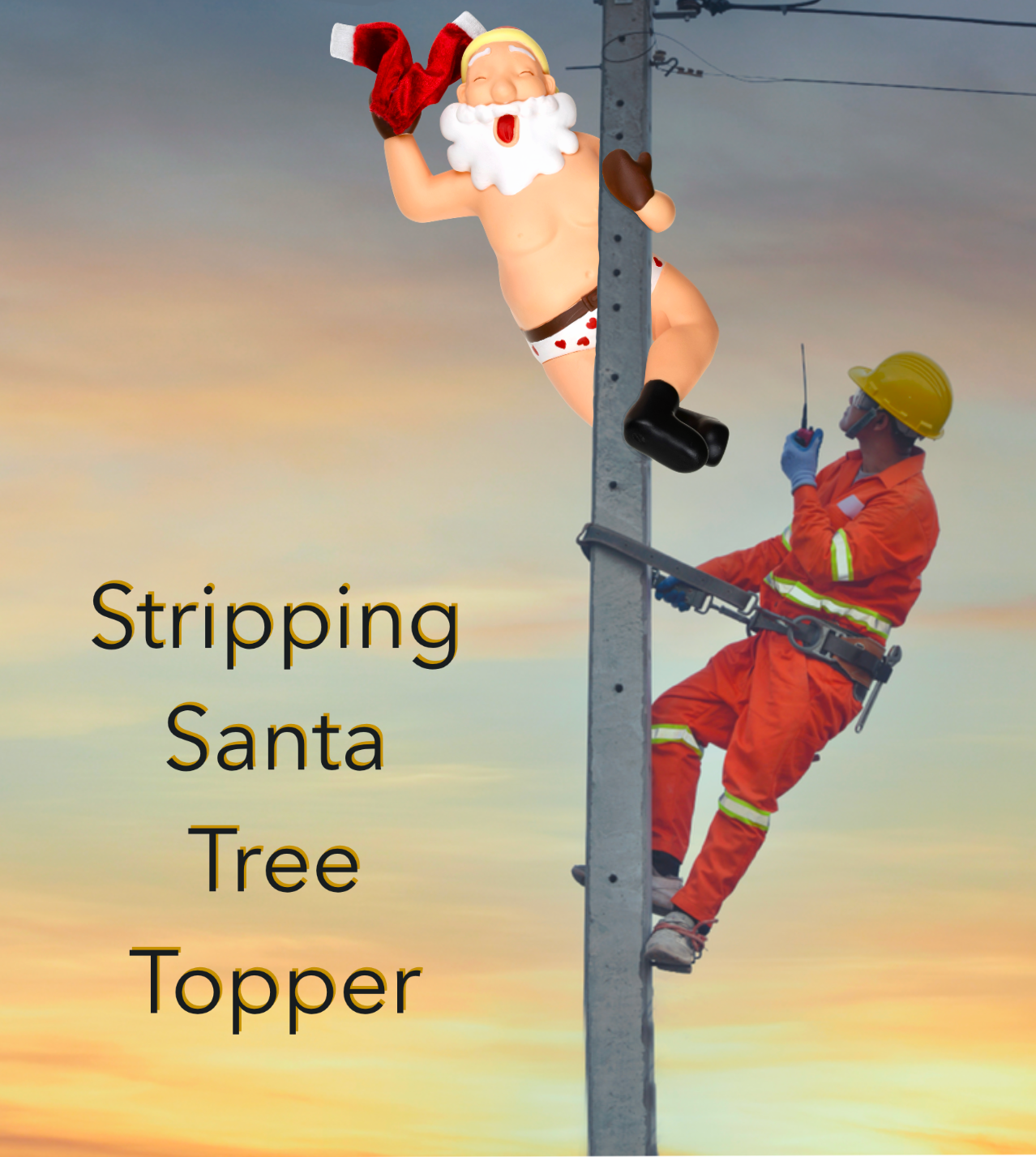 Tree Buddees – wholesale Julstjärna – Stripping Santa Rolig Stripper Julgransdekoration - Stor 10"7