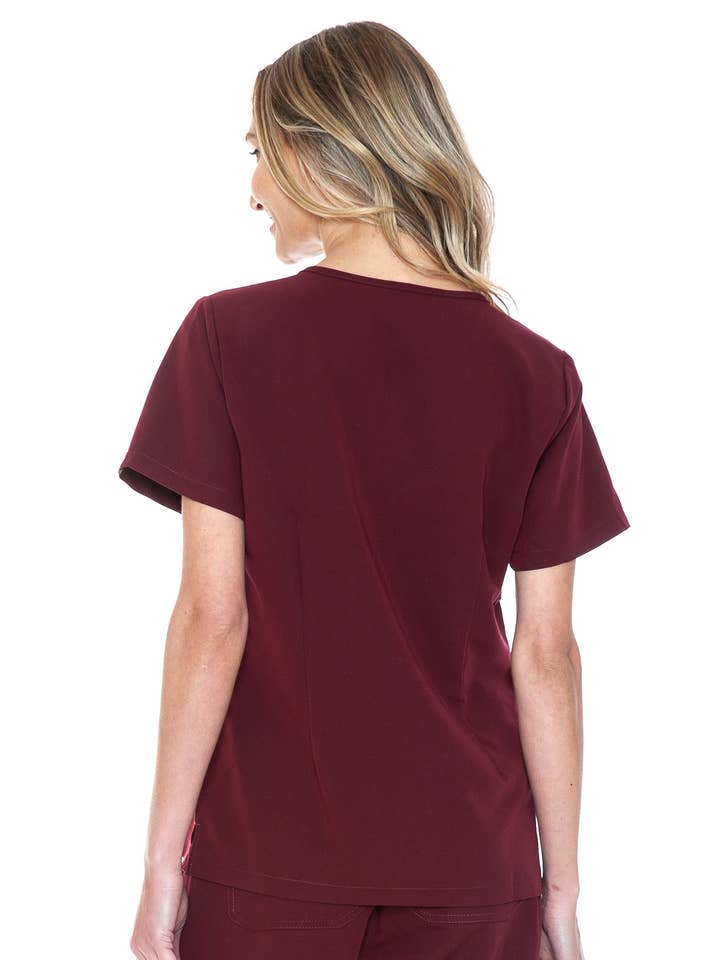 Humble - Wholesale Healthcare Uniform - Women's - Burgundy - Womens Basic Scrub Top