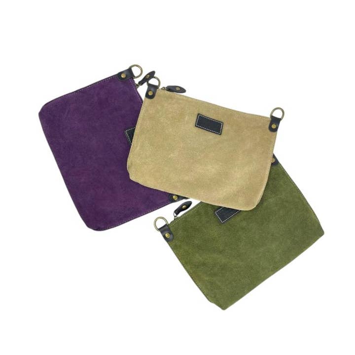 Chenson & Gorett - Wholesale Shoulder Bag - Women's - Italian Suede Leather Crossbody Bag with Zipper7