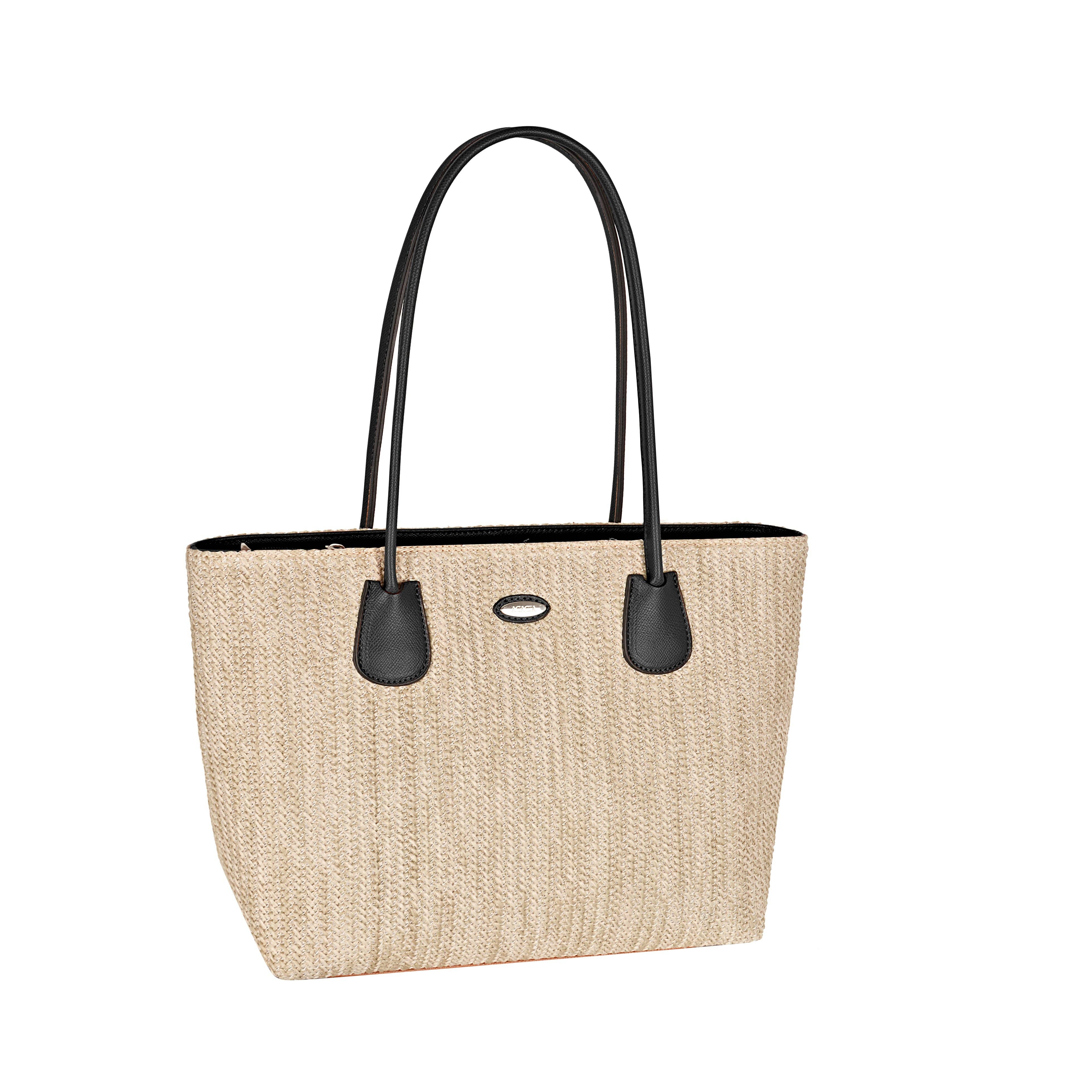 ACACIA(Formerly OLA) - Wholesale Tote bag – Women's - Amelia Black Medium Zip Tote1