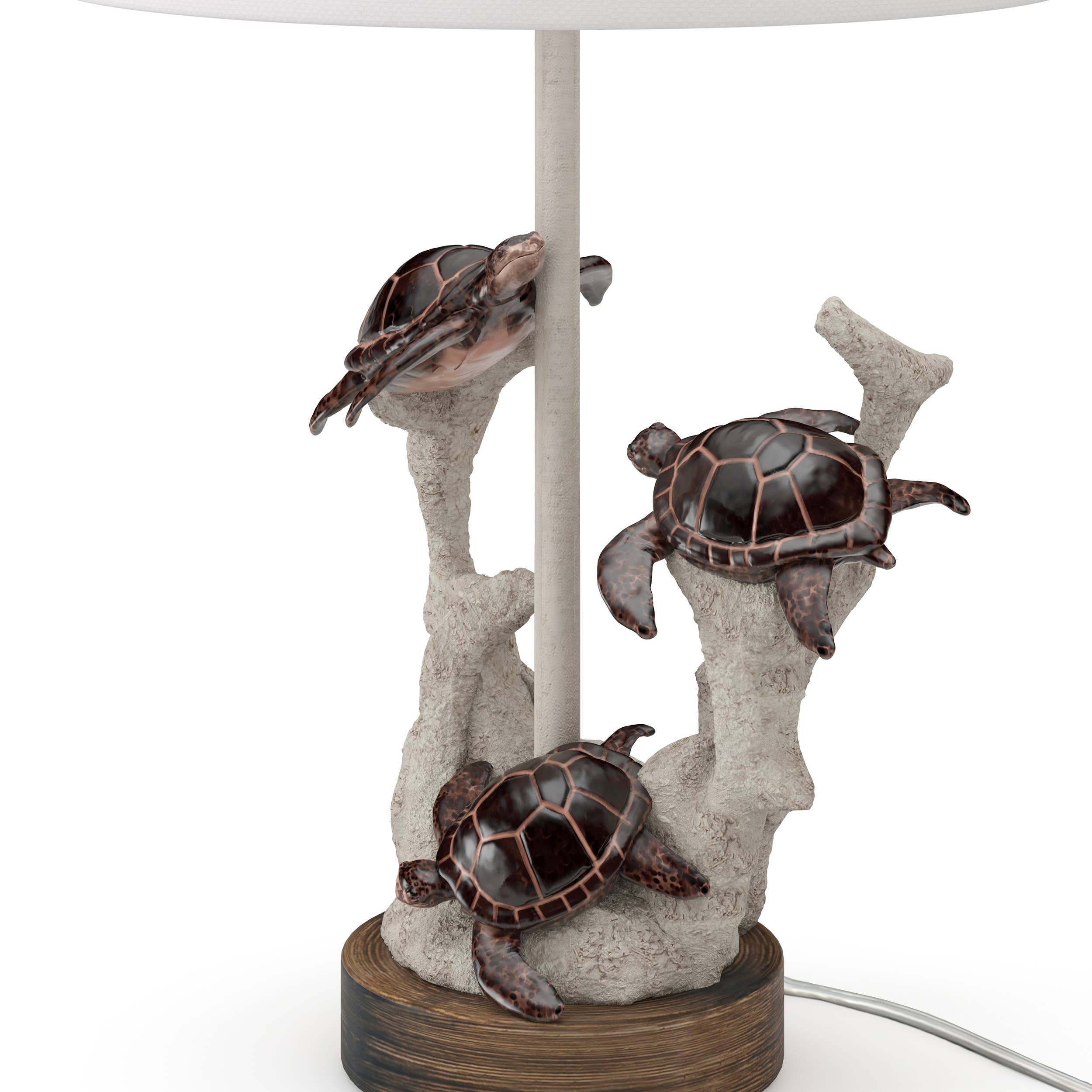 Natural 27'' Coastal Turtle Table Lamps, 3-Way Switch, Set Of 2 for wholesale on Faire2
