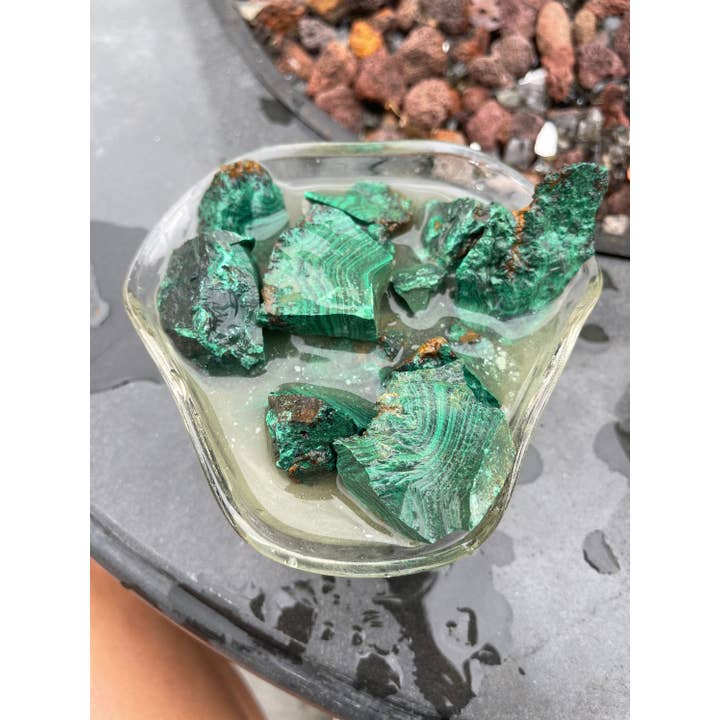 Tumbledshop - Venta al por mayor Piedras/cristales espirituales - Malaquita natural, malaquita verde cruda, protege del peligro