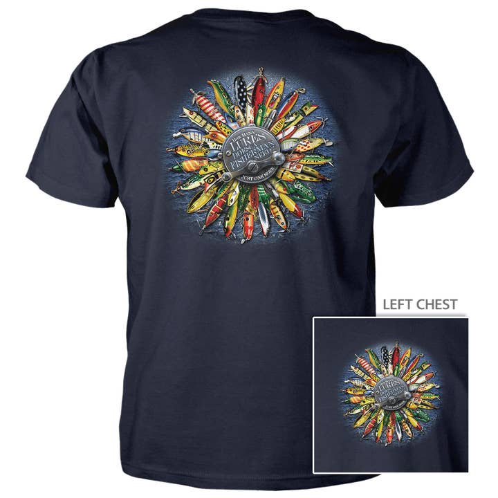 How Many Lures - 4.5 oz Cotton T-Shirt for wholesale by Old Country Outfitters