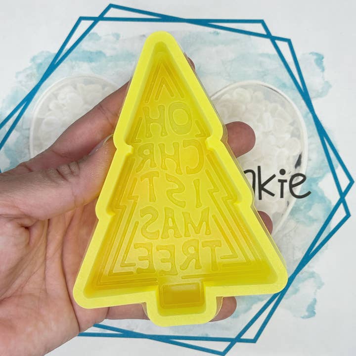 Oh Christmas Tree Freshie Mold for wholesale by The Freshie Junkie, LLC