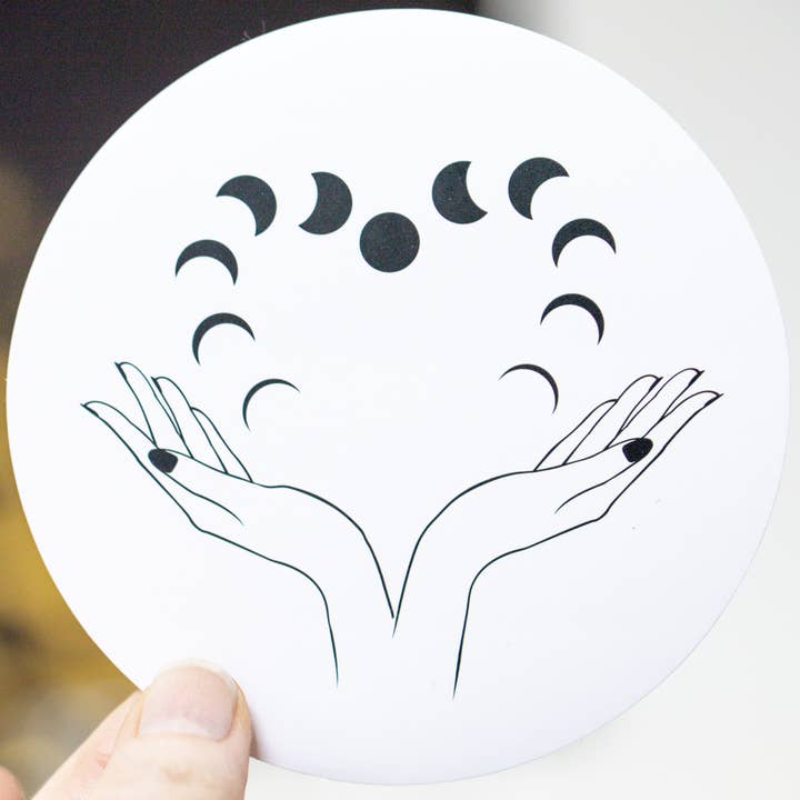 Taming the Tangle - Wholesale Sticker - Heart Moon sticker, moon phases sticker, new moon sticker6