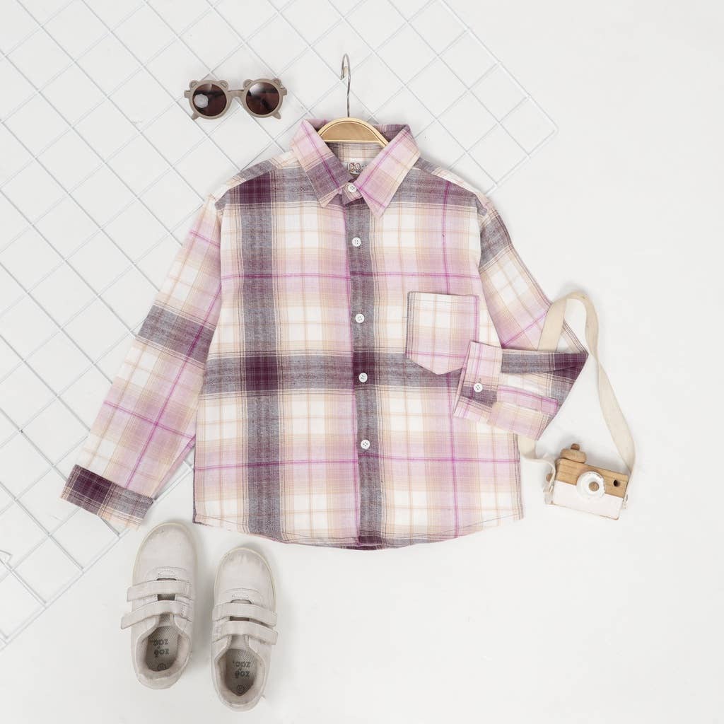 Kleine Tijntje - Wholesale Button Down Shirt - Kids - PEACHBELLO FLANEL5