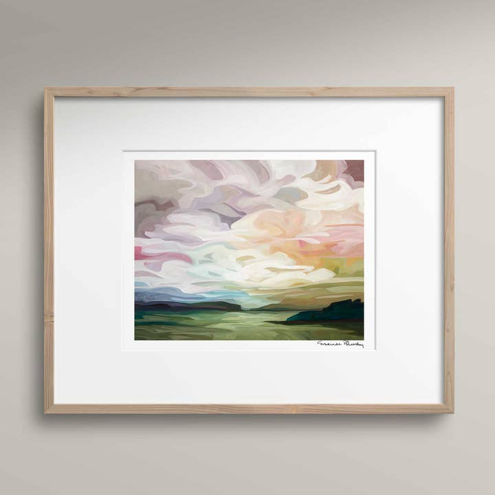 'Overmorrow' | Stampa artistica Dreamy cloud painting per la vendita all'ingrosso da parte di Susannah Bleasby Art