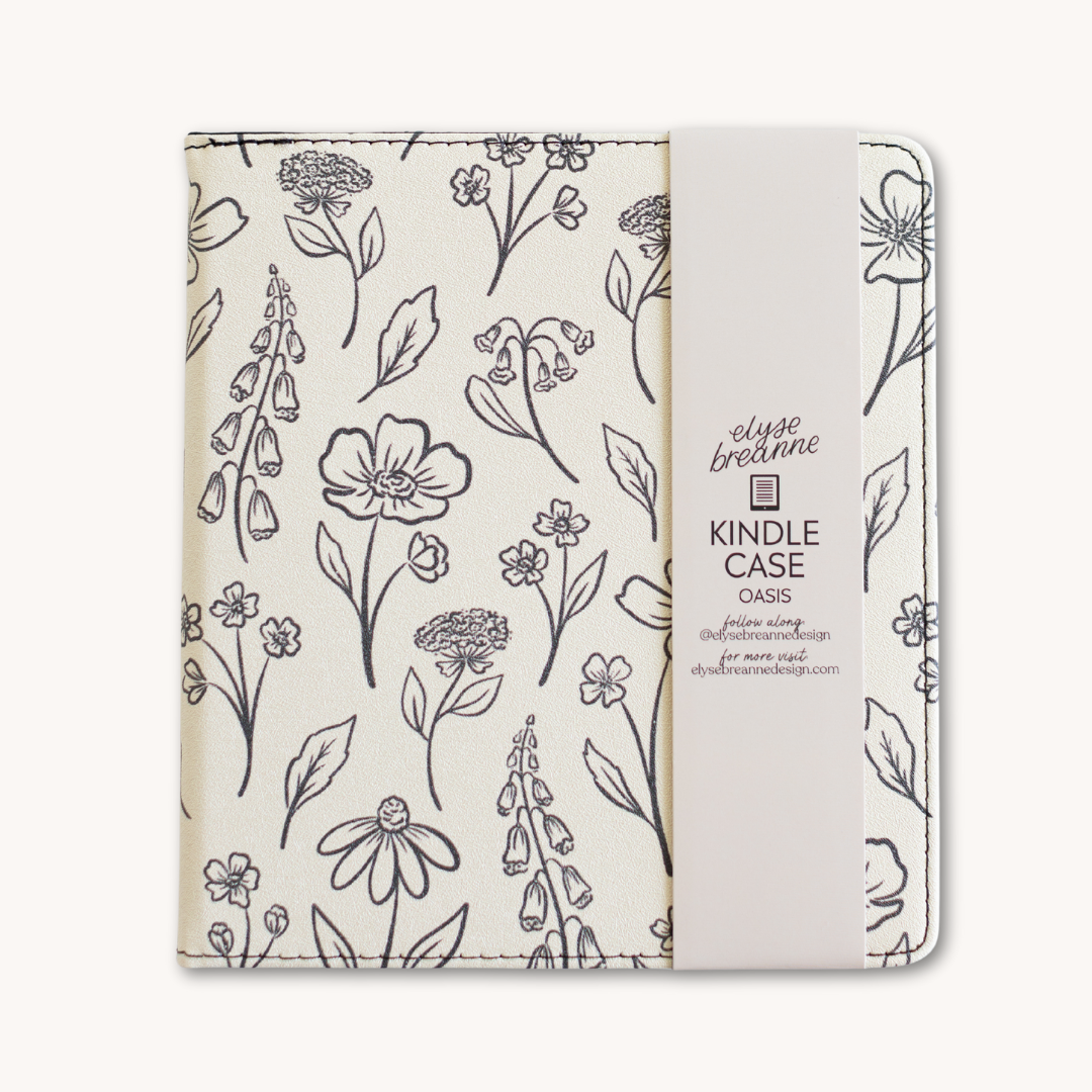 Elyse Breanne Design - Vendita all'ingrosso Custodia per laptop/tablet - Donna - Custodia Kindle con Fiori Pressati | Amante dei Libri & Lettura2