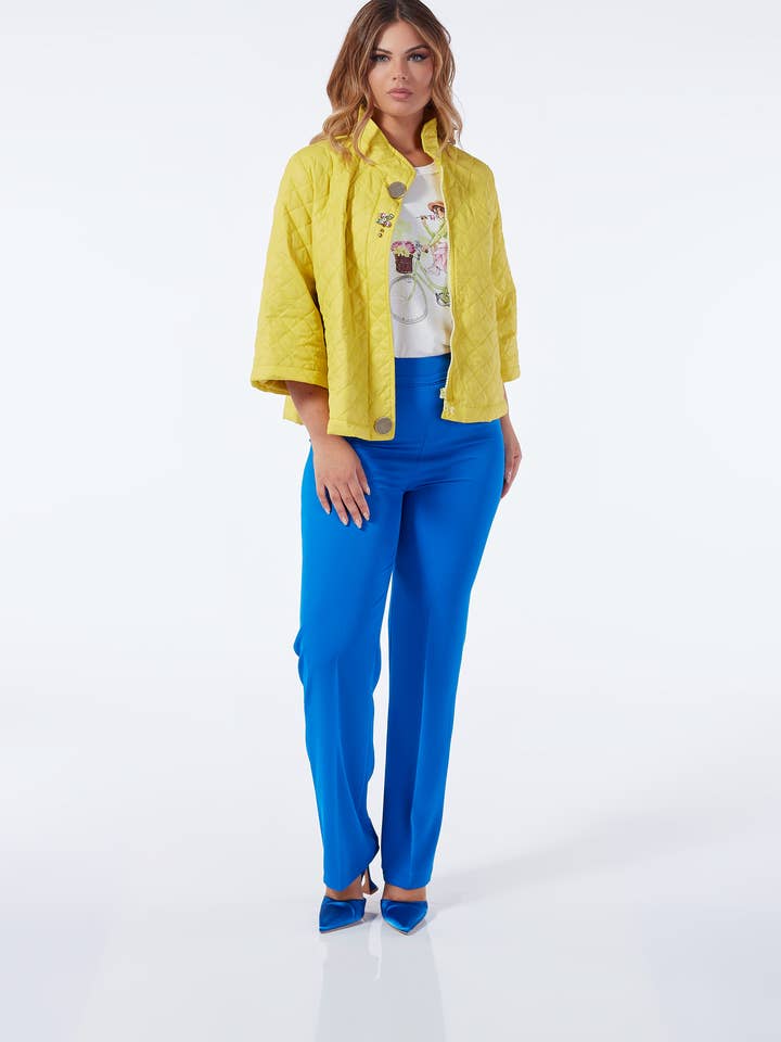 Casaco com abotoamento oculto, manga e fundo evasé. por atacado de Oltretempo