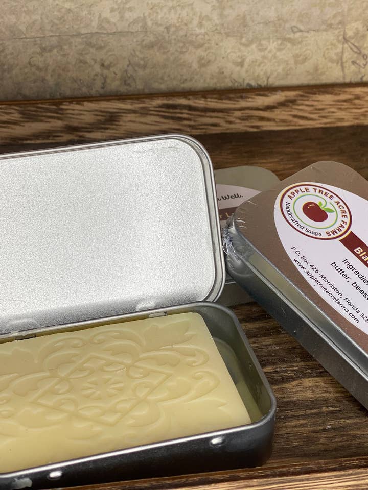 Black Amber & Lavender Lotion Bar for wholesale by Apple Tree Acre Farms