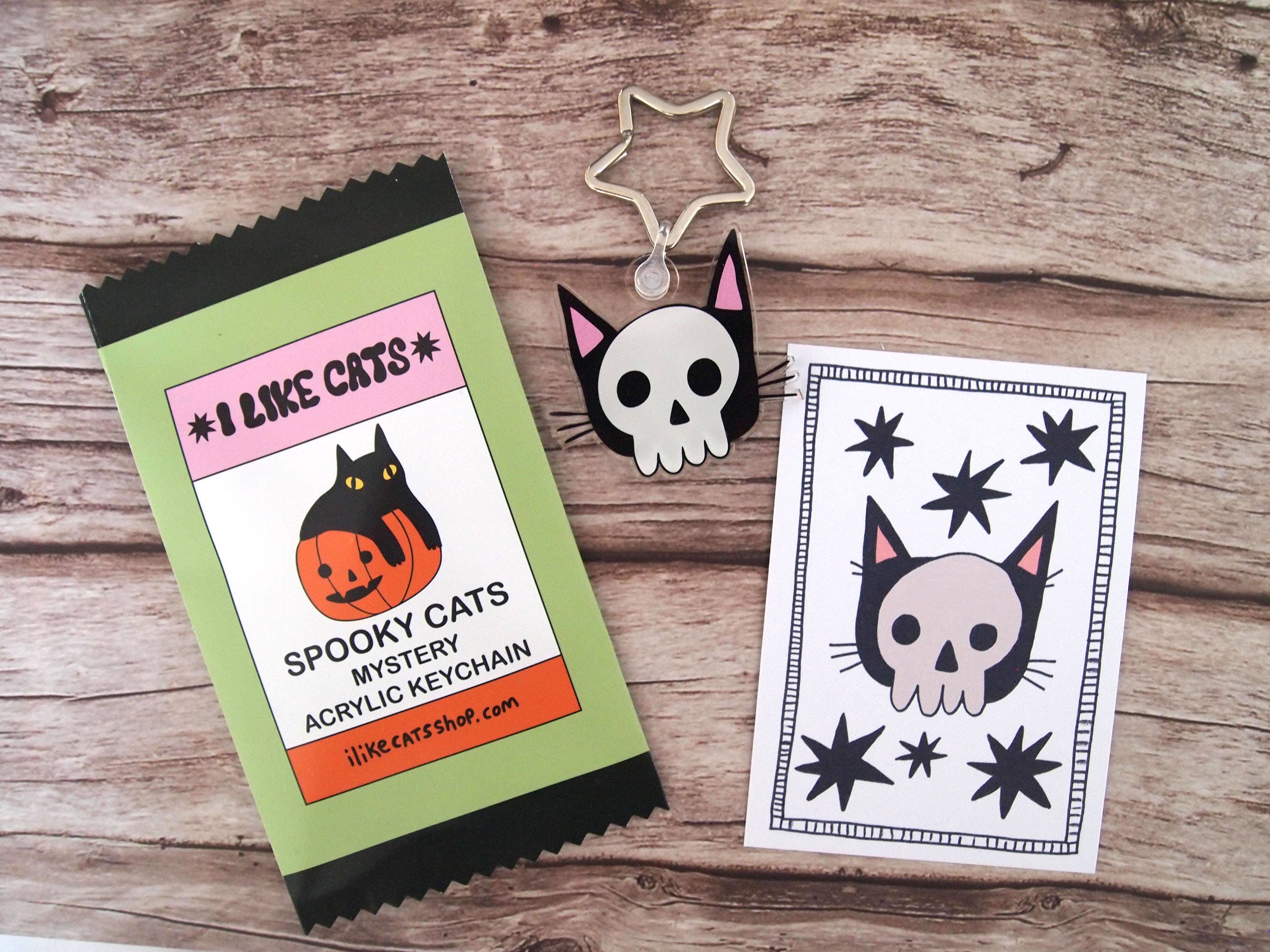 I LIKE CATS - Venta al por mayor Llavero - Mujer - Llavero de gato de Halloween en bolsa sorpresa. Encanto de bolsa misteriosa.3