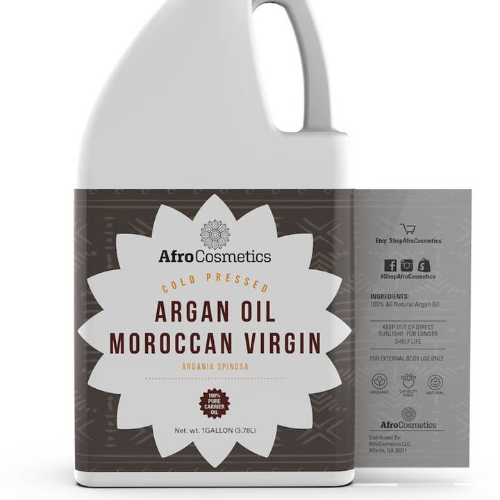 AfroCosmetics & Culture - Wholesale Bath/Body Oil - Argan Oil Moroccan, 100 % Pure Natural Organic Cold Pressed1