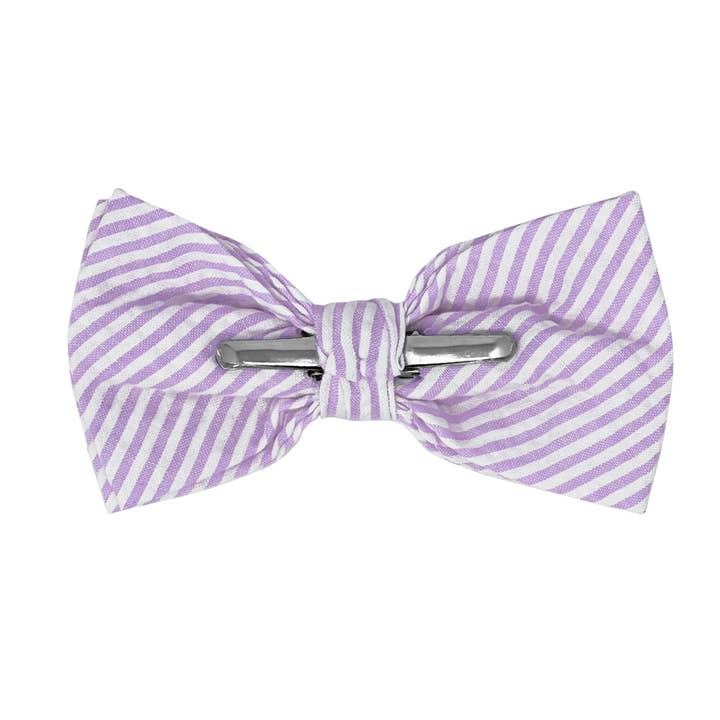 Jacob Alexander - Wholesale Bow Tie - Men’s - Men's Seersucker Striped Bow Tie45
