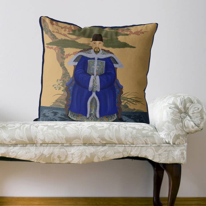 FabFunky Ltd – Engroshandel Pyntepude – Kinesisk kejser/kejserinde 1 guld Chinoiserie pudepude4