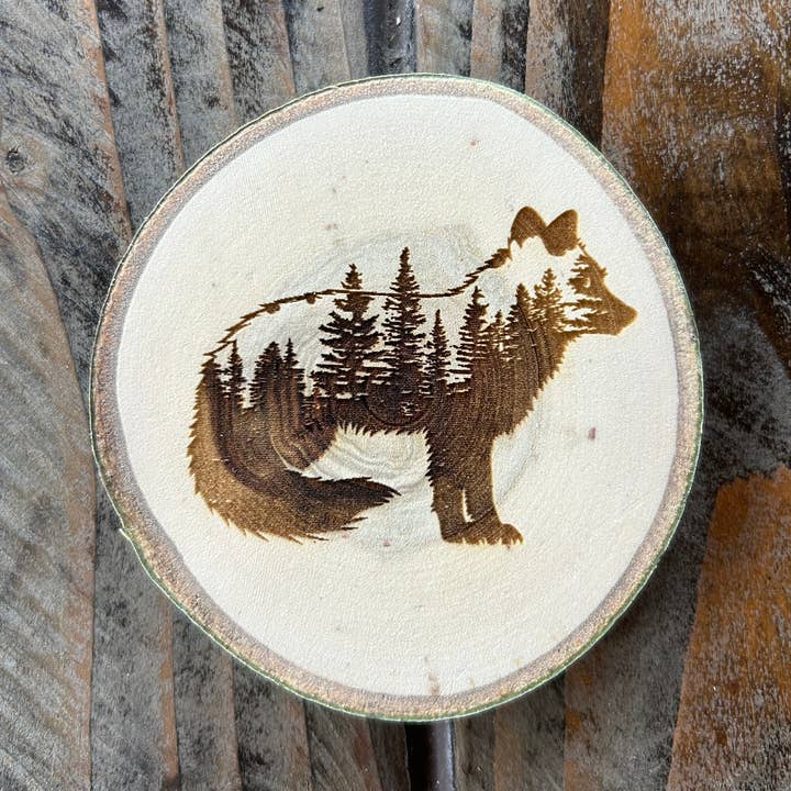 Woodland Fox Coaster, Woodland Creatures, Mountains for wholesale by Parks Art Collection