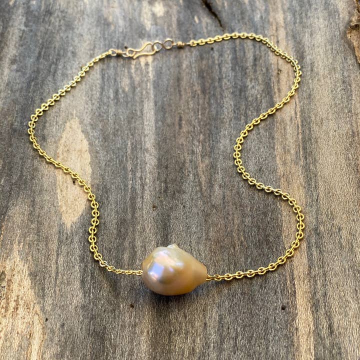 14K GF Saltwater Pearl Necklace for wholesale by Beshea Beshea