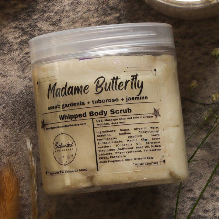 Madame Butterfly Whipped Body Scrub for wholesale by Enchanted Apothecary