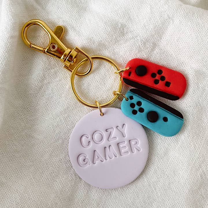 Cozy Gamer Keychain for wholesale by Meadow & Mae