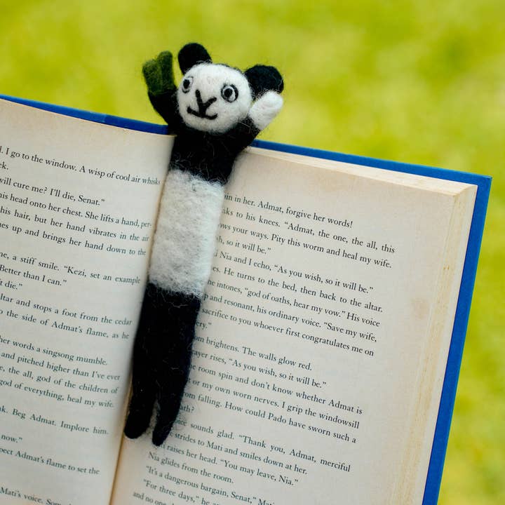 Panda Bookmark, Needle Felted, Handmade, 100% Wool  for wholesale by Everest Pet Supply & Gifts