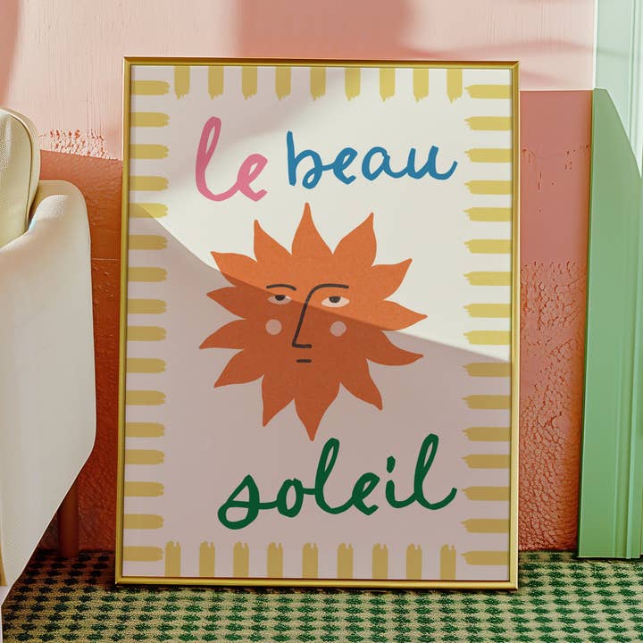 Le Beau Soleil Sommartryck för wholesale av Moonshine Prints