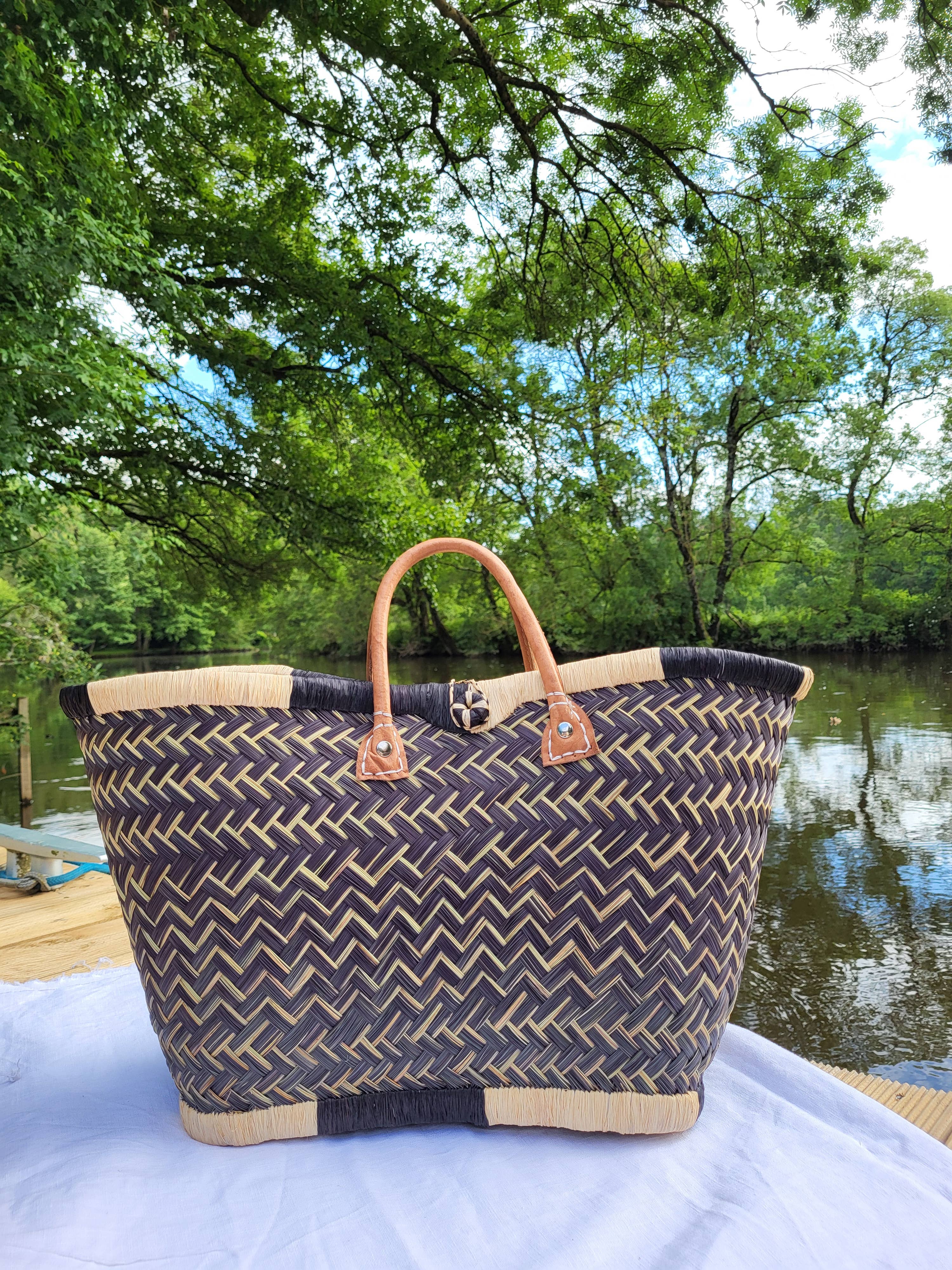 Nature et Fibre - Vente Sac de plage - Paniers artisanaux colorés en fibres naturelles8