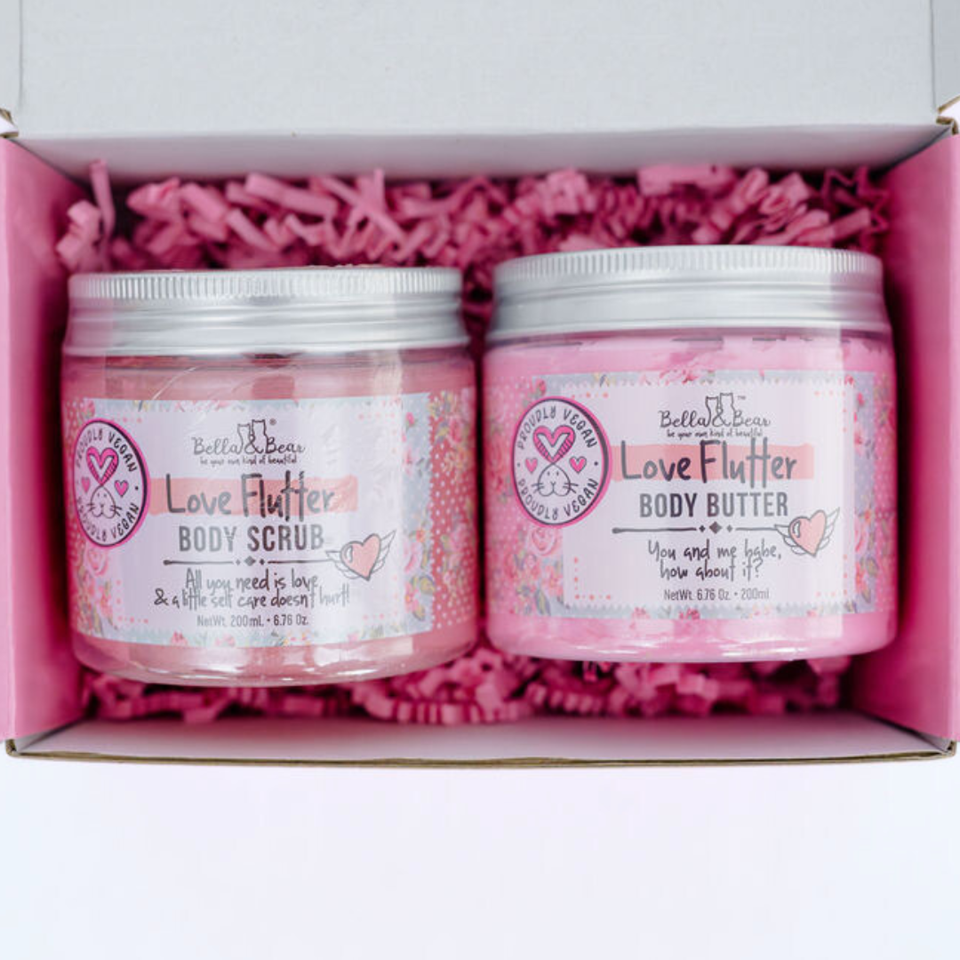 Bella & Bear - Wholesale Soap Set - Love Flutter Gift Set | Body Scrub | Body Butter | Women7