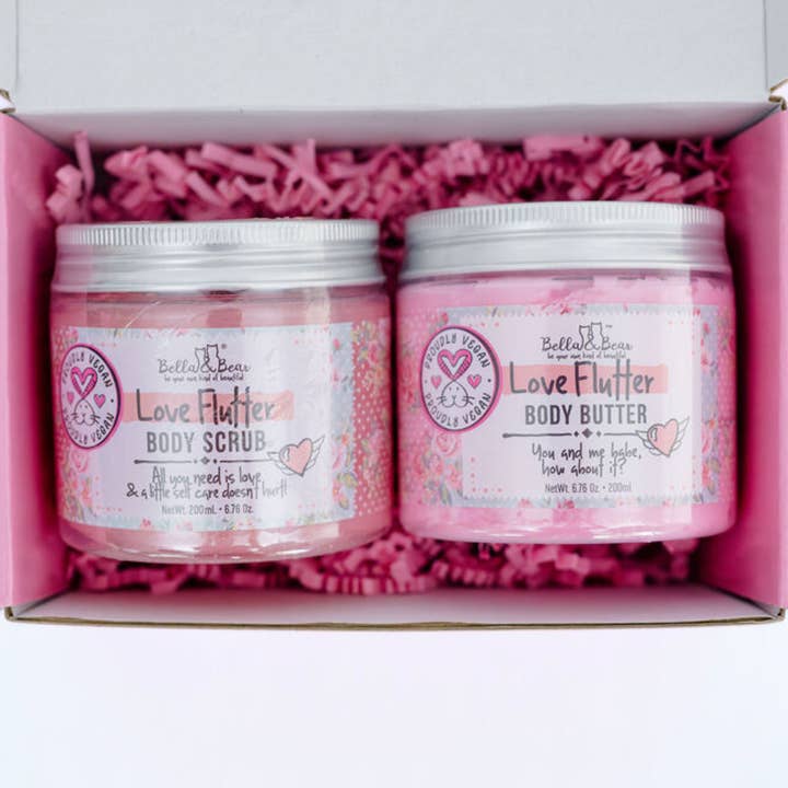 Bella & Bear - Wholesale Soap Set - Love Flutter Gift Set | Body Scrub | Body Butter | Women7
