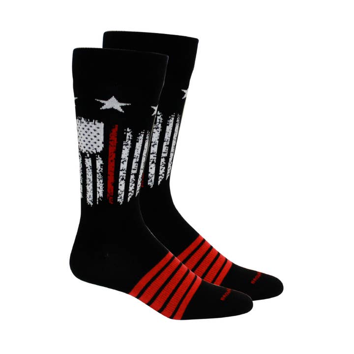 Maude - The Thin Red Line Socks for wholesale by Brown Dog