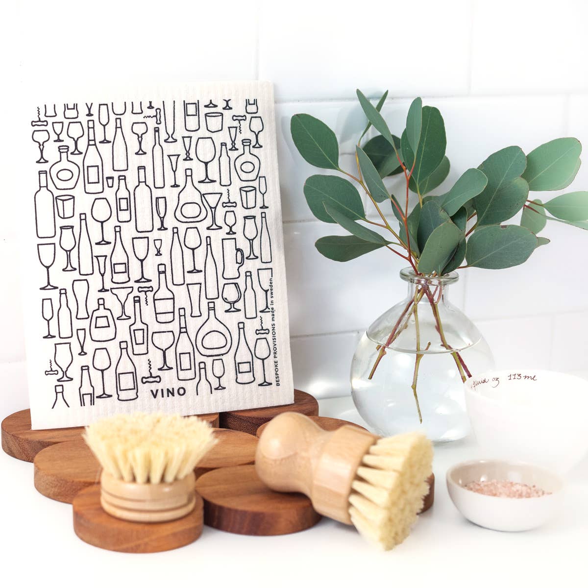 Bespoke Provisions - Wholesale Dishcloth - Vino  Swedish Dishcloth - Reusable Sponge Cloth6