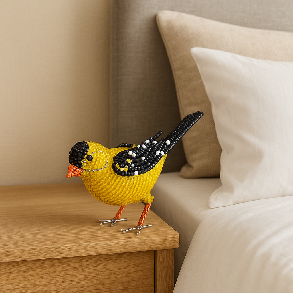 Beadworx By Extol Accessories Ltd. - Wholesale Decorative Figurine - Gold Finch  Set of 22