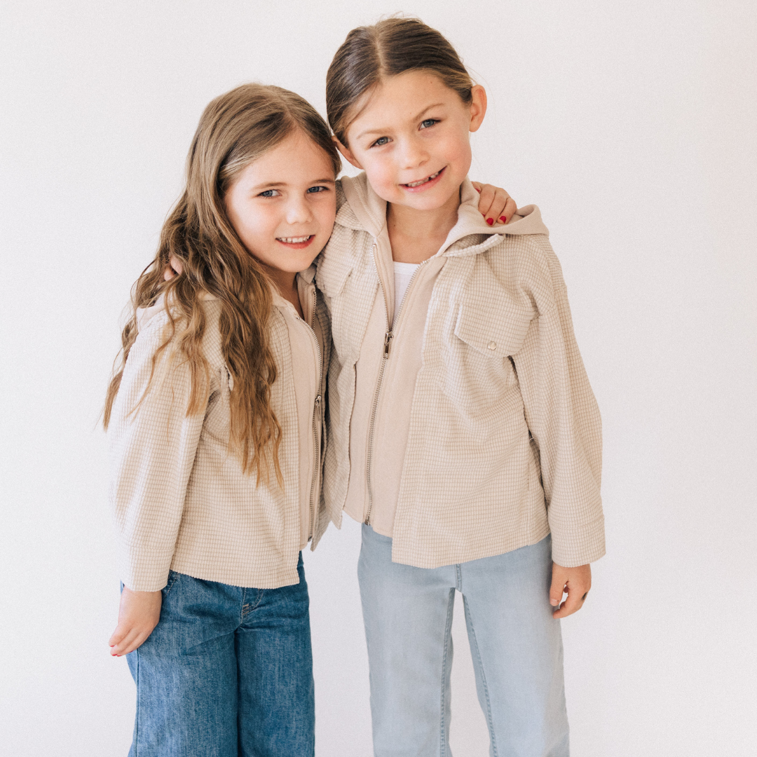 HAHA MAMA Clothing - Vente Veste – enfant - Veste texturée kaki - Enfant8