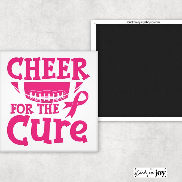 ENCOURAGEZ POUR LA GUÉRISON - AIMANT DE SENSIBILISATION AU CANCER DU SEIN pour la vente par Stuck On Joy