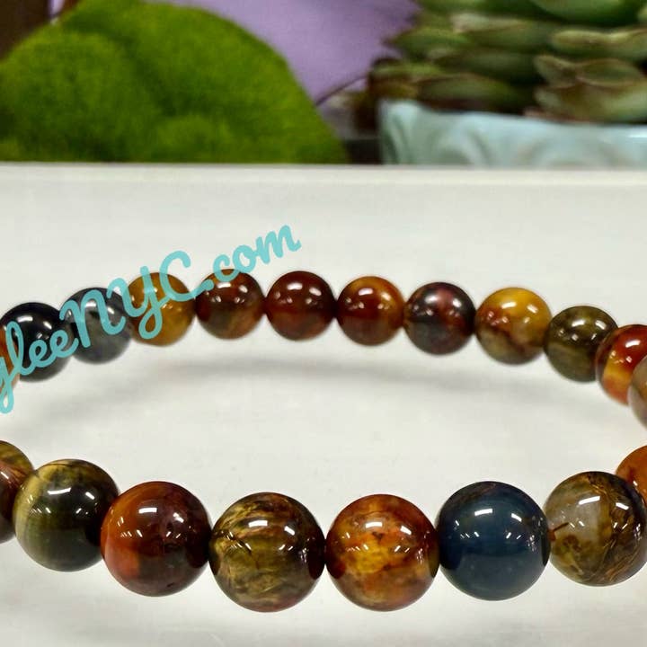 KayleeNYC - Wholesale Beaded Bracelet - Natural Pietersite 7mm 7.5” Bracelet Crystal Healing