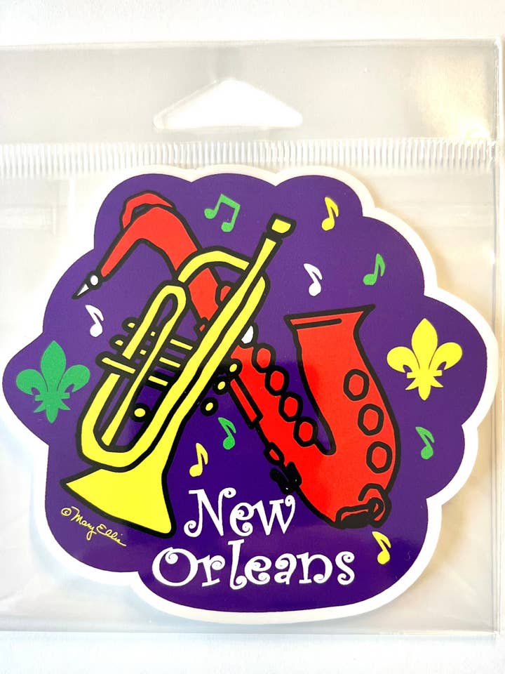 New Orleans Sticker Jazz for wholesale by Mary Ellis