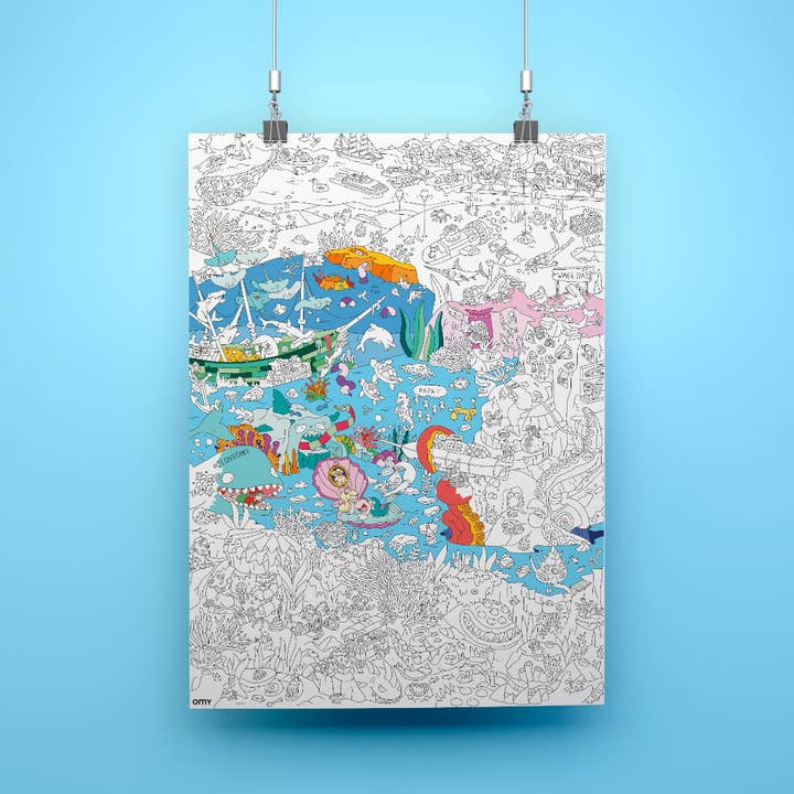 OMY - Wholesale Coloring & Activity Book - Kids & Baby - Ocean - Giant poster1