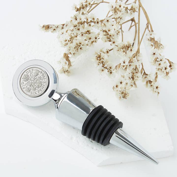 Sixpence 60th 1964 Coin Bottle Stopper for wholesale by Ellie Ellie LTD
