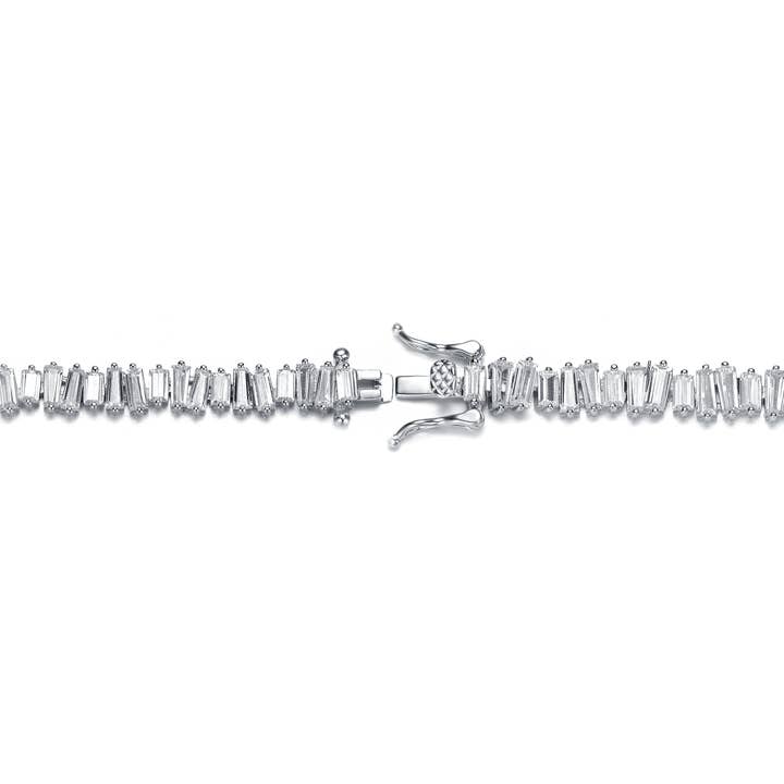 Genevive - Wholesale Tennis Bracelet - SS Rhodium Plated Clear CZa Tennis Bracelet