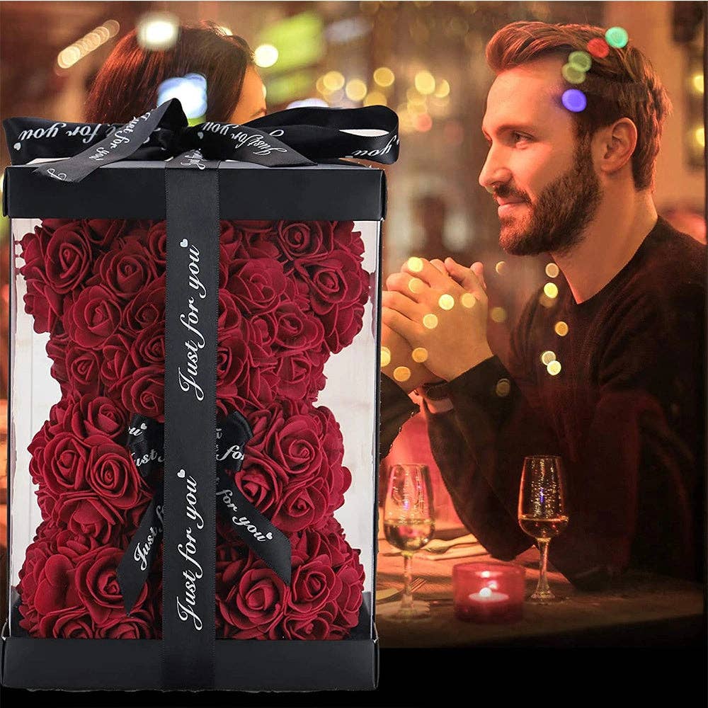 Fashion Quality Boutik – wholesale Artificial flowers – Rose Bear - Rose Flower Bear Hand Made Rose Teddy Bear4