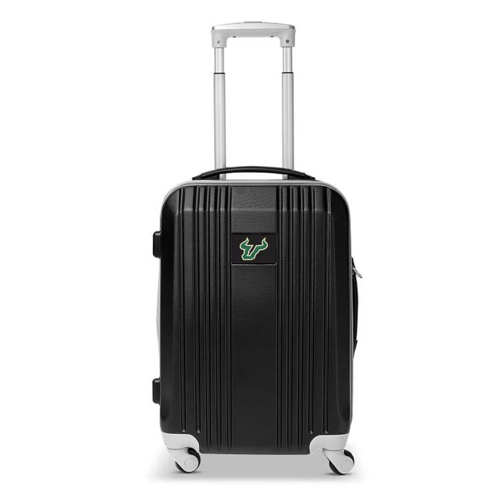 NCAA South Florida Bulls 21" Carry-On Hardcase 2-Tone Spinner for wholesale by Mojo Licensing
