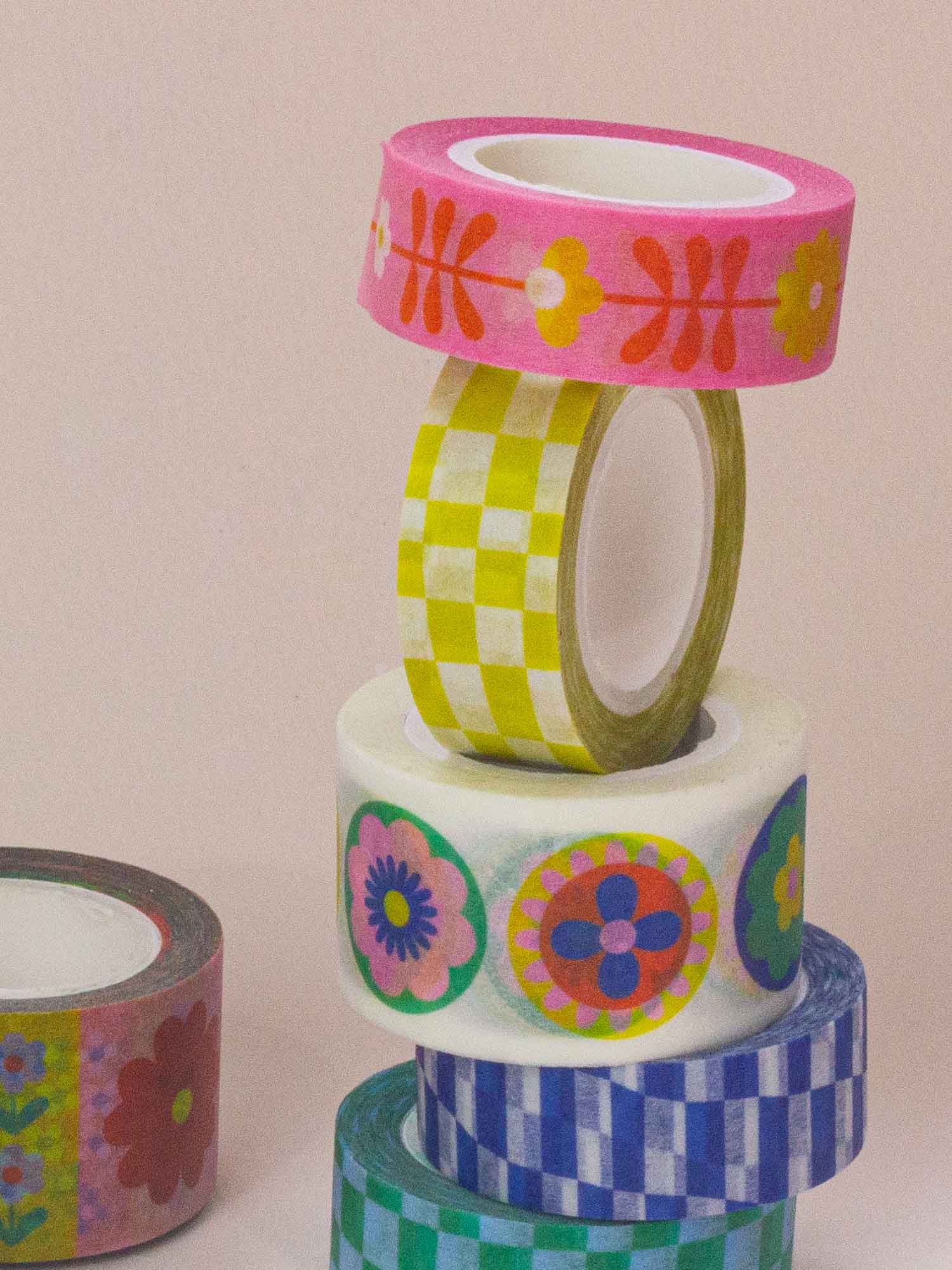 My Darlin' - Wholesale Washi Tape - Flower Tower 15mm • Retro Floral Washi Tape3