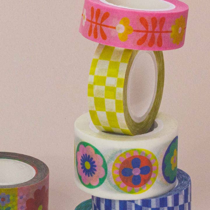 My Darlin' - Wholesale Washi Tape - Flower Tower 15mm • Retro Floral Washi Tape3