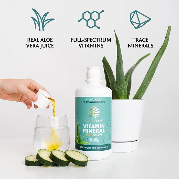 Sunwarrior - Wholesale Oral Supplement/Vitamin - Liquid Vitamin Mineral Rush - Aloe Vera Juice