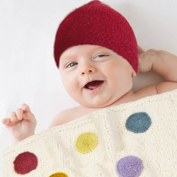 BKBH01 Hand Knit, baby alpaca baby hat for wholesale by Silk Wool and Bijoux