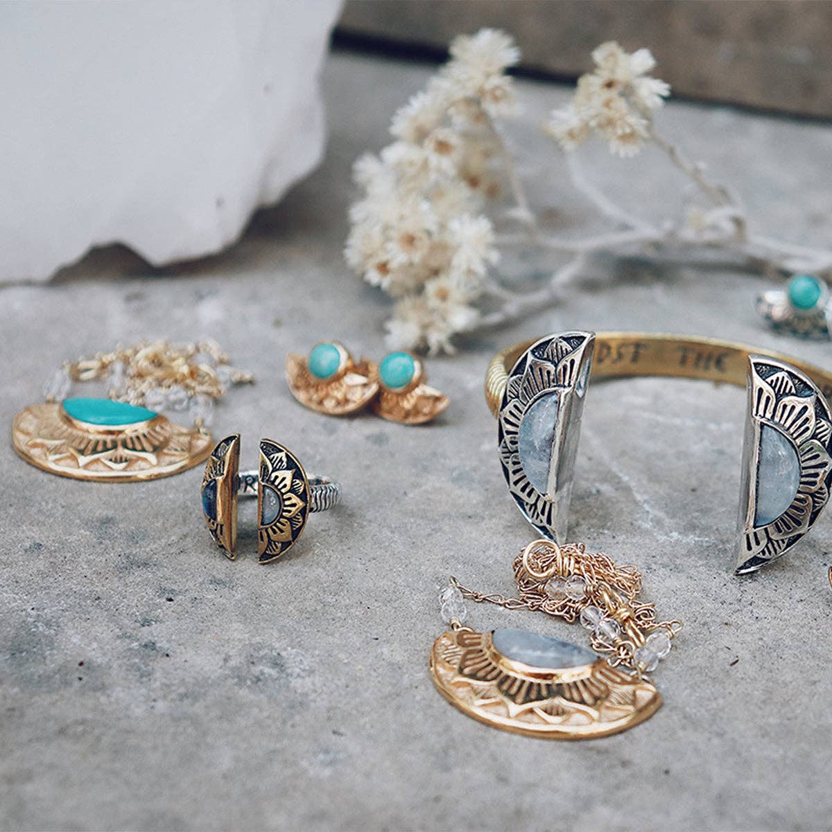 bahgsu jewels - Vendita all'ingrosso Anelli cocktail/statement - Anello mistico naturale - Pietra di luna6