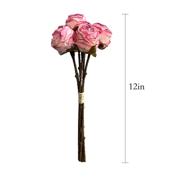 Sun Decorer - Wholesale Artificial Flowers - Artificial Rose Stems (Bunch of 6)
