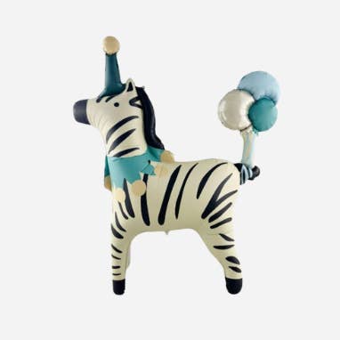 Standing Matte Circus Zebra Foil Balloon for wholesale by Partybarco
