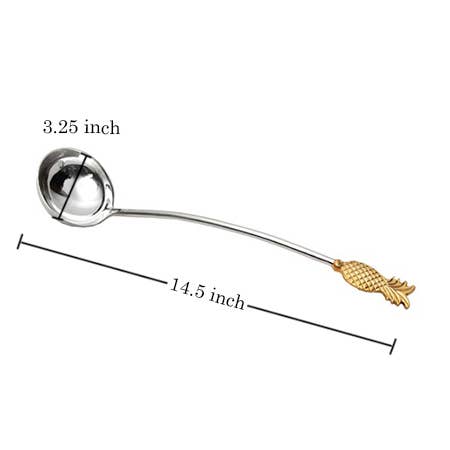 India Handicrafts Inc - Wholesale Ladle - Gilded Pineapple Laddle2