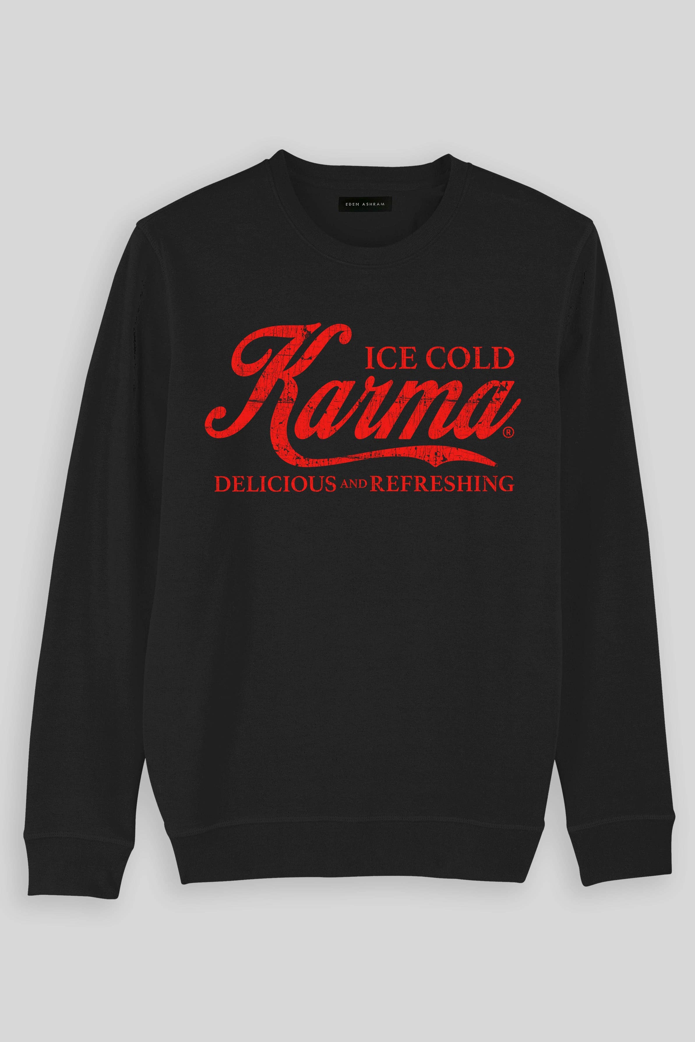 Eden Ashram - Wholesale Graphic Sweatshirt - Women's - Ice Cold Karma Premium Crew Neck Sweatshirt0