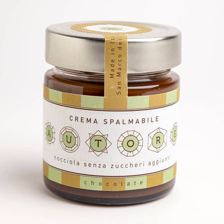Crème à tartiner noisette sans sucres ajoutés 240 g - 8,5 oz pour la vente par Autore Chocolate